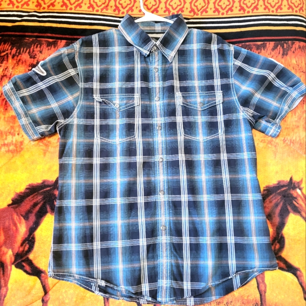 Harley-Davidson men's snap button down Large